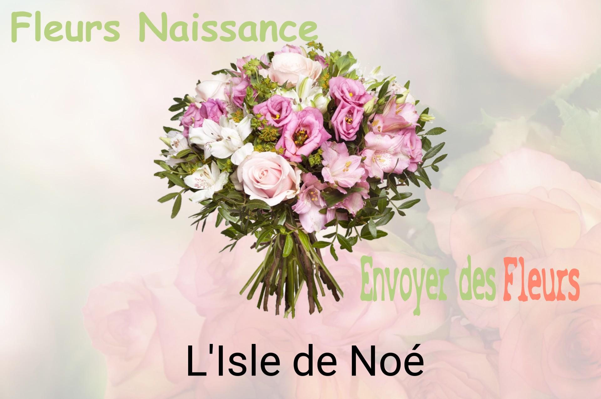 Bouquet de fleurs de naissance livré à L'Isle-de-Noé