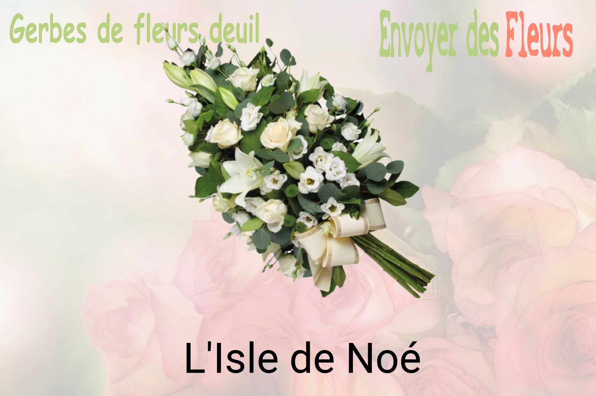 Gerbe de fleurs de deuil livrée à L'Isle-de-Noé